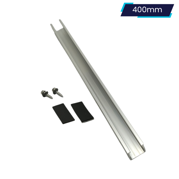 Fastensol 400mm Mini Rail | Portrait for Metal Trapezoidal Roofs