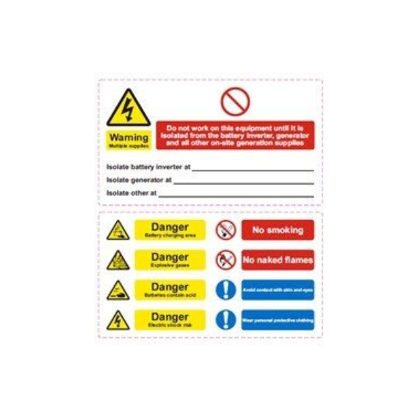 Battery Hazard Warning Stickers – Smart4Solar