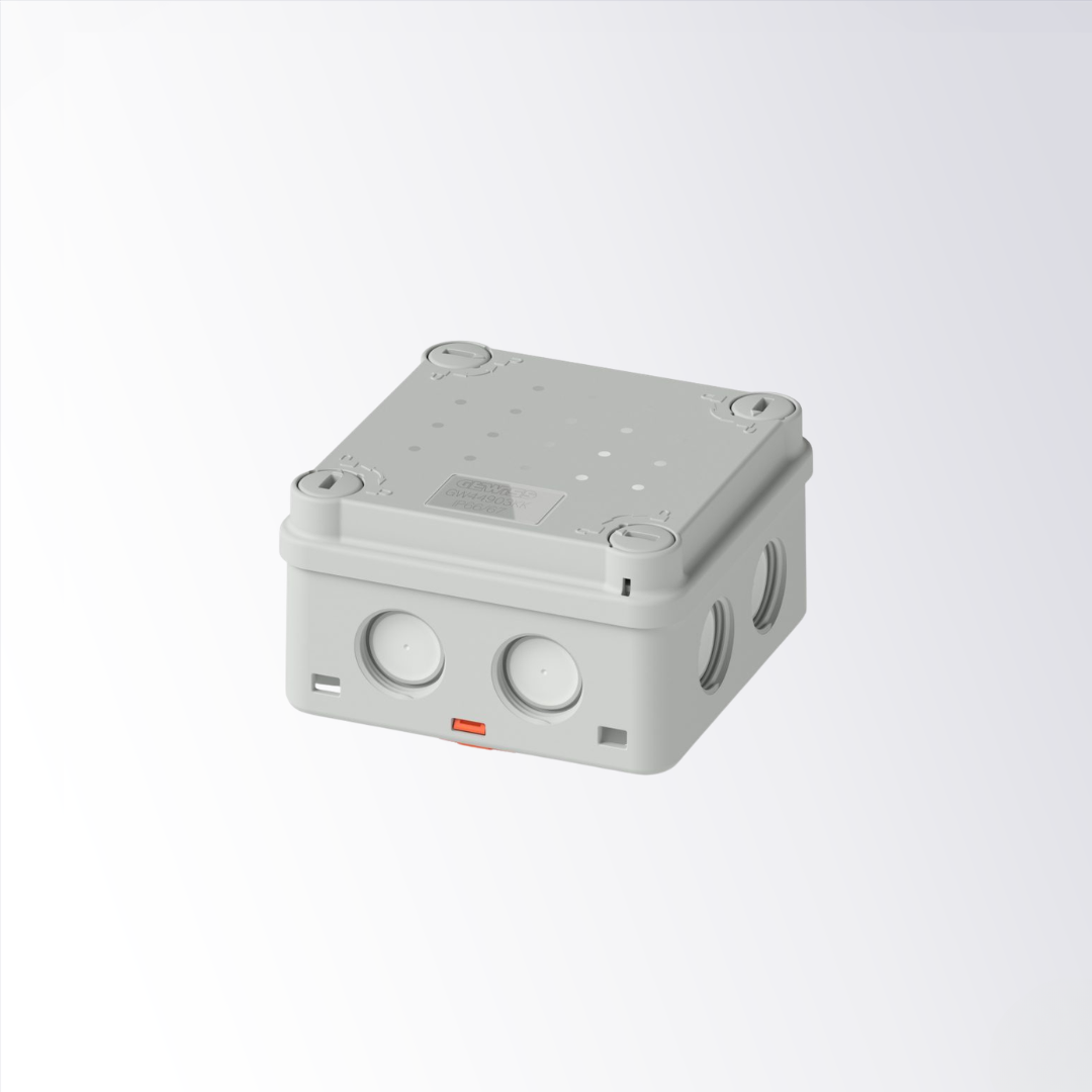 Gewiss - Grey IP66/IP67 Surface Mount Junction Box 88 x 88 x 51 mm - GW44903KK