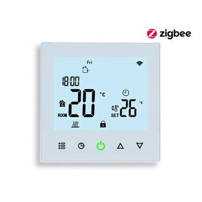 Touchscreen Smart Thermostat Zigbee Electric Underfloor Ceiling Heating Google Alexa 16A